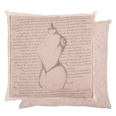 Clayre & Eef Kissen Schneiderpuppe 50*50cm