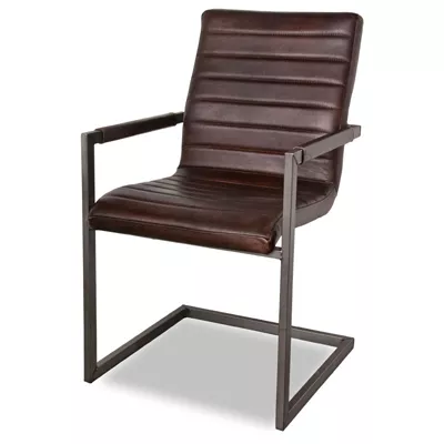 Freischwebender Stuhl Classic, Leder Armlehne 55x60x90