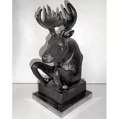 Statur und Skulptur Rentier Dark Black Finish