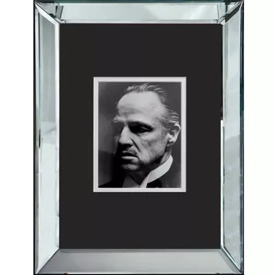 Wandbild Foto Portrait Marlon Brando Schwarz-weiß Bild schwarz-weiß 40x50 Pearl Frame