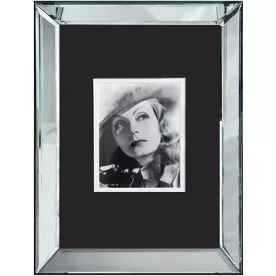 Wandbild Foto Portrait Greta Garbo 40x50 Schwarz-weiß Bild schwarz-weiß Foto Bilderrahmen Pearl
