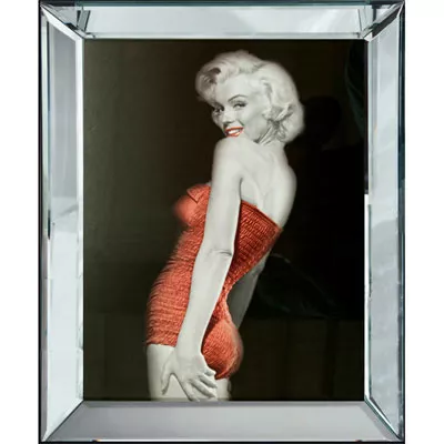 Marilyn Monroe Bild Wandbild Lady in Red I 40x50 im Bilderrahmen Pearl
