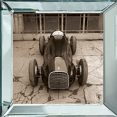 Bild Ferrari F1 Vintage 1948 Wandbild Foto sepia im Rahmen 40x40