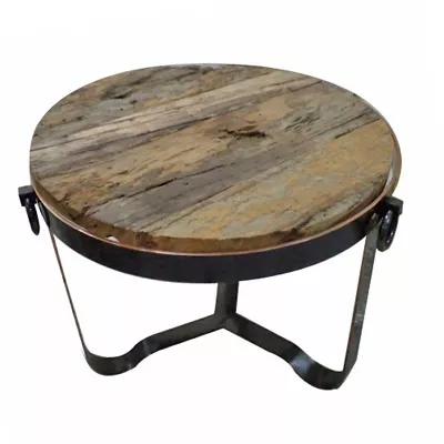 Moderner Tisch "Wood" D67 H52 Wohnzimmertisch Holztisch Beistelltisch