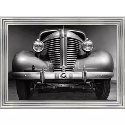 Wandbild Front Grille 1938 Pontiac Wanddekoration Bild schwarz-weiß 100x130
