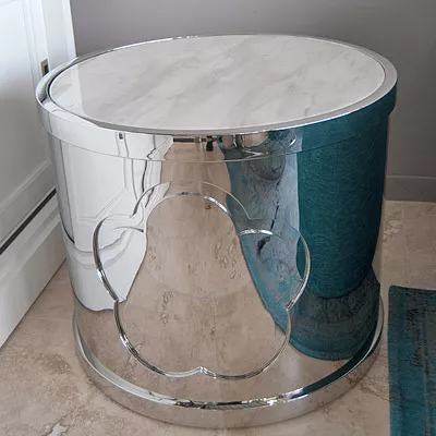 Beistelltisch Z-S aus Edelstahl kleiner Tisch 60x60x50