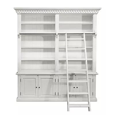 Bücherschrank schwarz 202x47x232