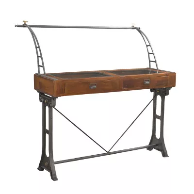 Auslage tragbare Warenauslage Trolley aus Holz 140x40x130cm