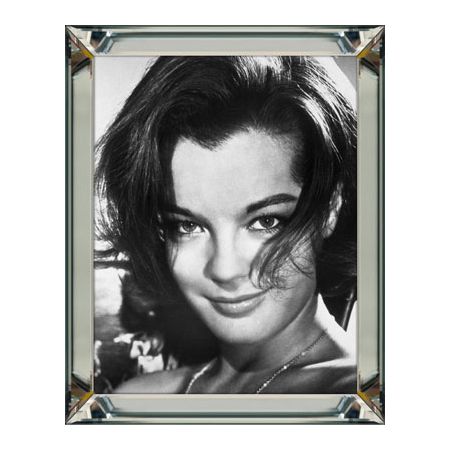 Wandbild schwarz-weiß Foto Romy Schneider 40x50 im Rahmen Spiegelrahmen