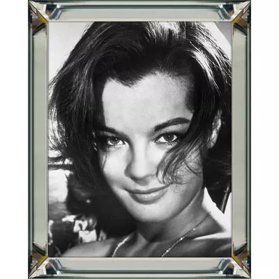 Wandbild schwarz-weiß Foto Romy Schneider 40x50 im Rahmen Spiegelrahmen