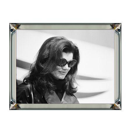 Foto schwarz-weiß Wanddeko Wandbild Jackie Kennedy 60x80 im Spiegelrahmen