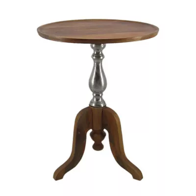 Alu Tisch Holz Top & Base D45 H59