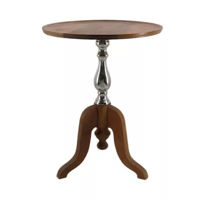 Alu Tisch Holz Top & Base D45 H59