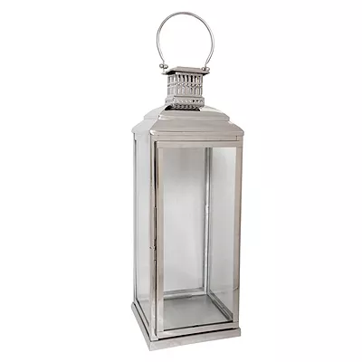 Windlicht Gartenlaterne Edelstahl Laterne 26x26x74