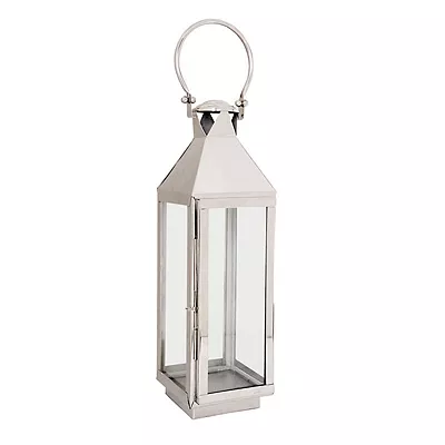 Edelstahl Laterne Windlicht Gartenleuchte 30x30x68