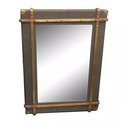 Außergewöhnlicher Spiegel Vintage Wandspiegel 90x120cm in Army Green