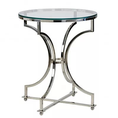 Beistelltisch mit klarem Glas 65x65x74cm