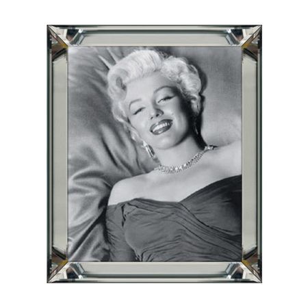 Marilyn Monroe Details Foto schwarz-weiß Wandbild Wanddekoration 40x50 im Rahmen Spiegelbilderrahmen