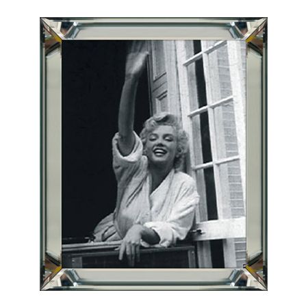 Marilyn Monroe V schwarz-weiß Foto Bilderrahmen Wandbild 40x50 im Rahmen Spiegelbilderrahmen