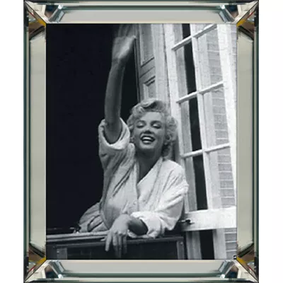 Marilyn Monroe V schwarz-weiß Foto Bilderrahmen Wandbild 40x50 im Rahmen Spiegelbilderrahmen