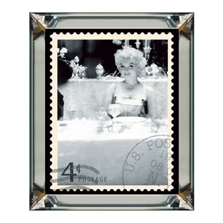 Marilyn Monroe Briefmarke III Wandbild Foto schwarz-weiß 40x50 im Rahmen Spiegelbilderrahmen