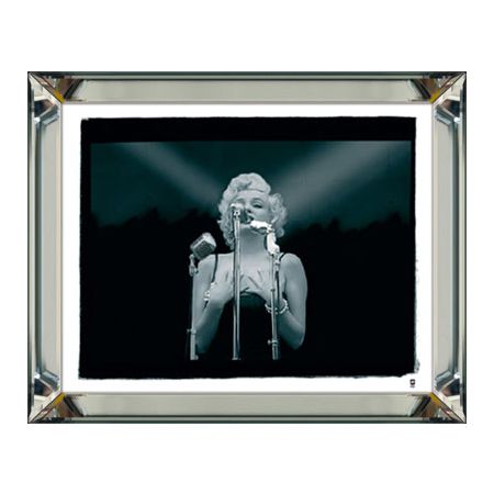 Marilyn Monroe VIII schwarz-weiß Bild Foto im Rahmen Wanddeko 50x40 im Rahmen Spiegelbilderrahmen