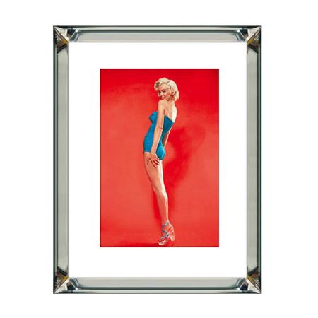 Marilyn Monroe Burlesque Wandbild Foto Wanddekoration 60x80 im Rahmen Spiegelbilderrahmen