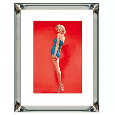 Marilyn Monroe Burlesque Wandbild Foto Wanddekoration 60x80 im Rahmen Spiegelbilderrahmen