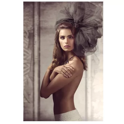 Wandbild Fashion Fotowand Leinwand Frau Nude 80x120