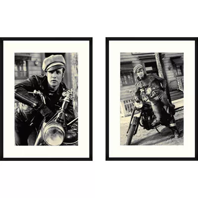 Wandbild Wanddeko schwarz-weiß Foto Marlon Brando 2er Set 120x80 