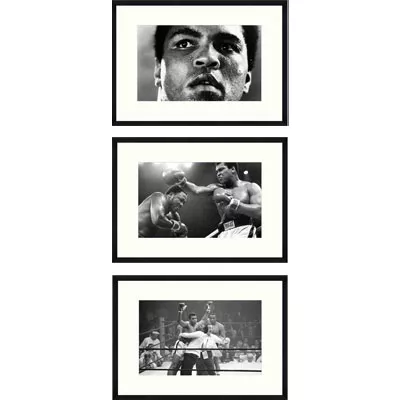 Wanddeko Wandbild schwarz-weiß Foto The Champion 3er Set 70x150