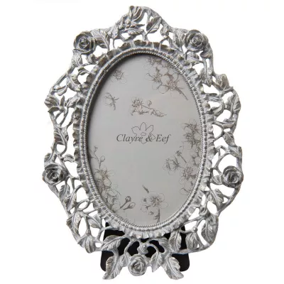 Clayre & Eef Bilderrahmen Fotorahmen Antik Silber 15x22 / 15x10 cm