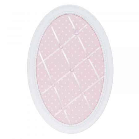 Clayre & Eef Memoboard oval rosa ca. 40 x 2 x 60 cm