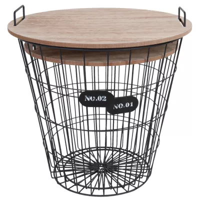 Clayre & Eef Beistelltisch Ø 39x41 / Ø 45x46 cm