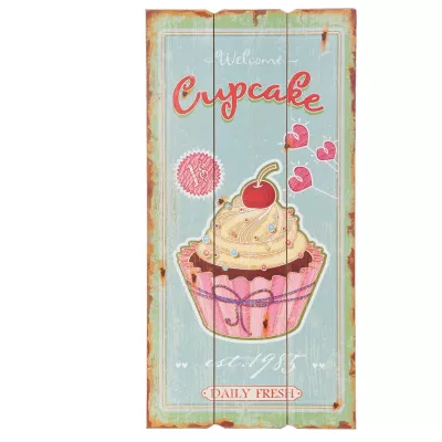 Clayre & Eef Textschild Cupcake ca. 25 x 50 cm