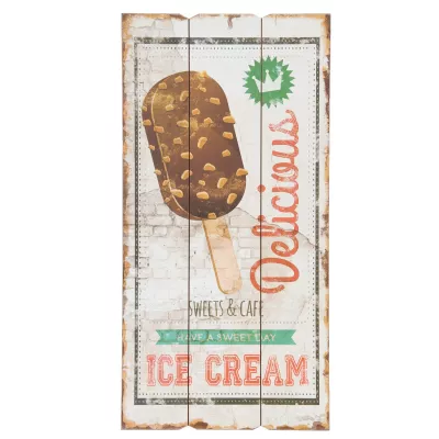 Clayre & Eef Textschild ICE CREAM ca. 25 x 50 cm
