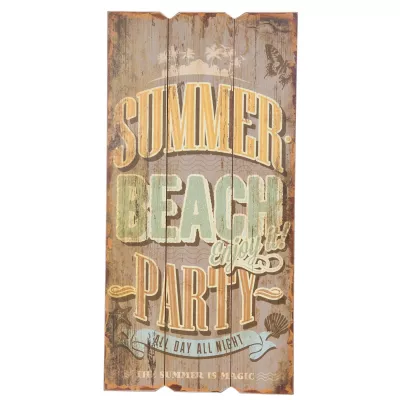 Clayre & Eef Textschild SUMMER BEACH PARTY ca. 25 x 50 cm