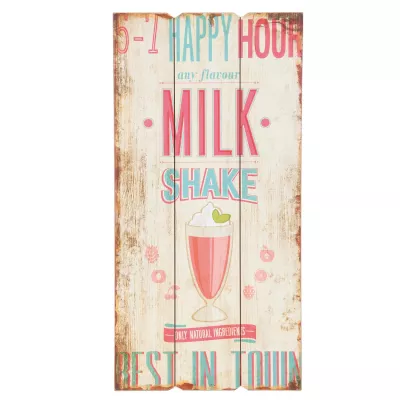 Clayre & Eef Textschild MILK SHAKE ca. 25 x 50 cm