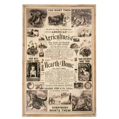 Clayre & Eef Wandbild 60x4x90 cm