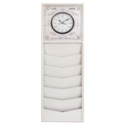 Clayre & Eef Wanduhr weiß ca. 35 x 5 x 100 cm