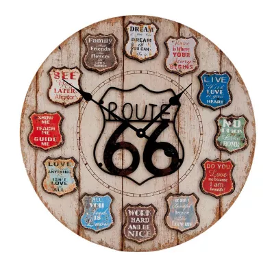 Clayre & Eef Uhr Ø 60x5 cm / 1xAA