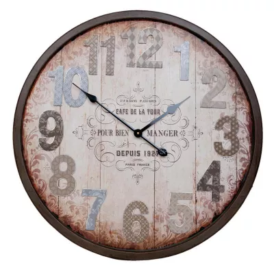 Clayre & Eef Uhr Ø 70x5 cm / 1xAA