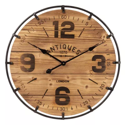 Clayre & Eef Wanduhr Ø 60x5 cm / 1xAA