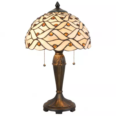 Clayre & Eef Tischlampe Tiffany Ø 30x50 cm E27/max 2x40W