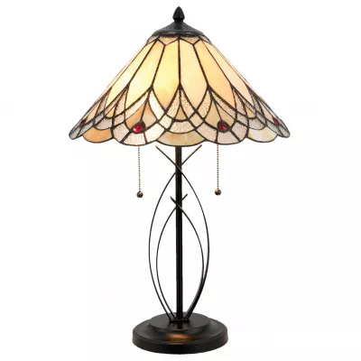 Clayre & Eef Tischlampe Tiffany Ø 40x60 cm E27/max 2x60W