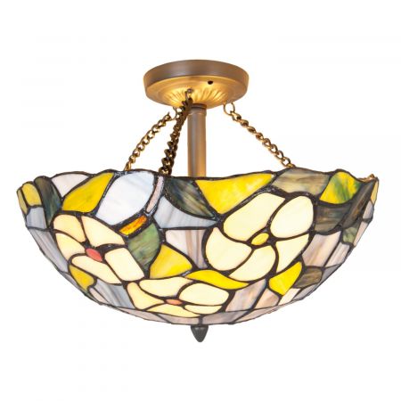 Clayre & Eef Deckenlampe Tiffany Houston Ø 40*33 cm