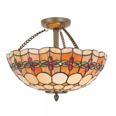 Clayre & Eef Tiffany Deckenlampe Vancouver Ø 40x33 cm 2x E27/60W
