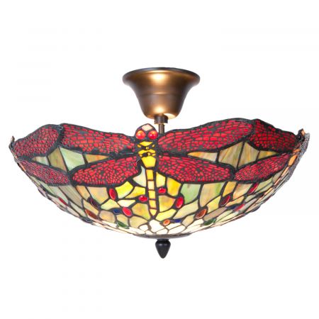 Clayre & Eef Tiffany Deckenlampe Peking Ø 41x24 cm