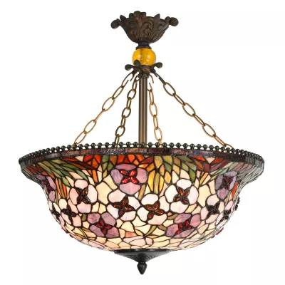 Clayre & Eef Hängelampe Tiffany Ø 53x60 cm E27/max 3x60W