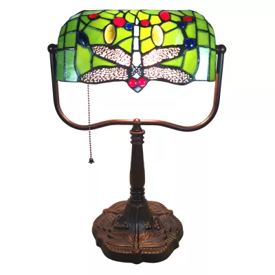Clayre & Eef Schreibtischlampe Tiffany 25x25x42 cm E27/max 1x60W